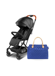 Teknum Travel Lite Stroller SLD by with Sunveno Styler Fashion Diaper Bag, Black
