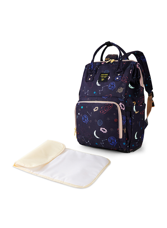 Sunveno Dream Galaxy Diaper Bag with USB Charging Port and Changing Mat, Blue