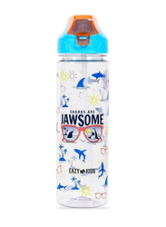 Eazy Kids Jawsome Shark 2-in-1 Tritan Water Bottle for Kids, 650ml, Blue