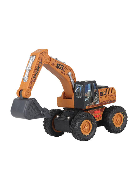 

Little Story Simulation Inertial Engineering Excavator Toy Vehicle with Light and Sound, All Ages, Yellow