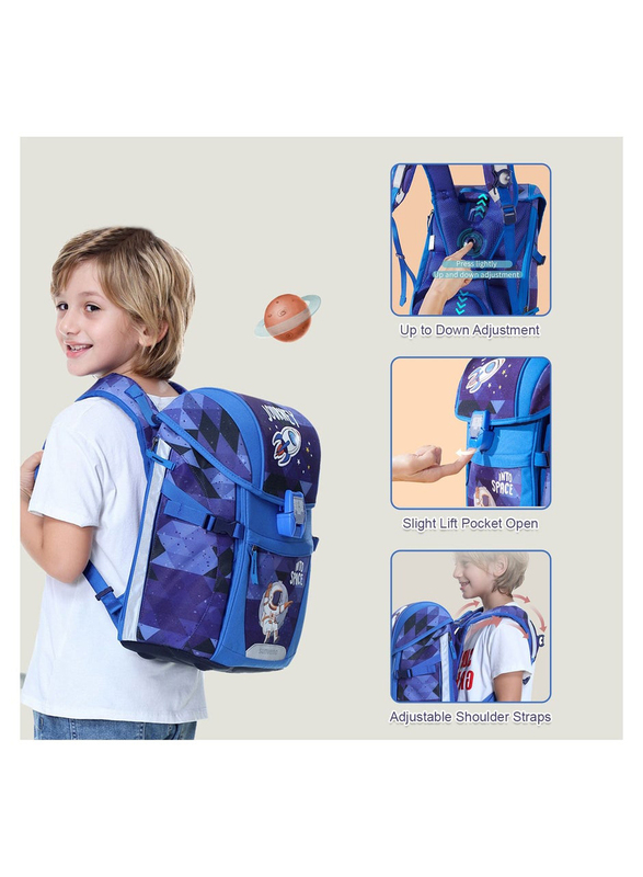 Sunveno Space Ergonomic School Bag, Blue
