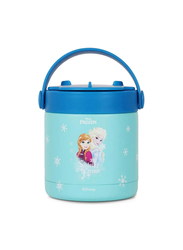 Eazy Kids Disney Frozen Princess Elsa Stainless Steel Insulated Food Jar for Kids, 350ml, Blue