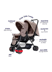 Teknum Double Baby Stroller, Khaki