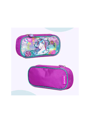 Eazy Kids Back to School 18-inch Set of 4 Unicorn School Bag Lunch Bag Activity Bag & Pencil Case, Pink