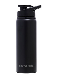 Eazy Kids Stainless Steel Sports Water Bottle, 700ml, Black