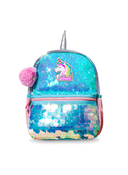 Eazy Kids Unicorn Sparkle Backpack, Green