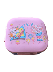 Nova Kids Square Bento Lunch Box, Love Pink