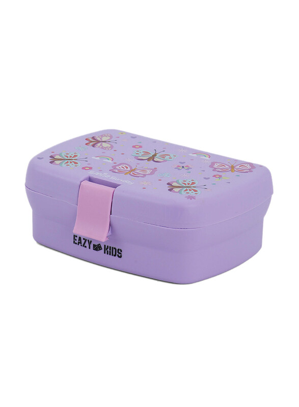 

Eazy Kids Butterfly Bento Lunch Box, 850ml, 3+ Years, Purple