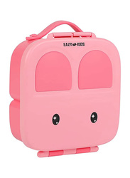 Eazy Kids Bento 4 Compartments Lunch Box with Handle, Pink