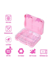 Eazy Kids 5 & 4 Convertible Bento Gamer Girl Lunch Box with Sandwich Cutter Set for Kids, Pink