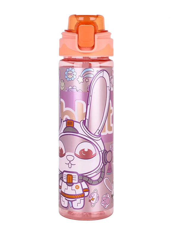 Nova Kids Water Bottle with Straw, 700ml, Orange