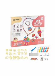 Eazy Kids DIY Kids Dessert Art & Craft Crystal Pendant Making & Colouring XL Set, Craft Kits, Ages 3+