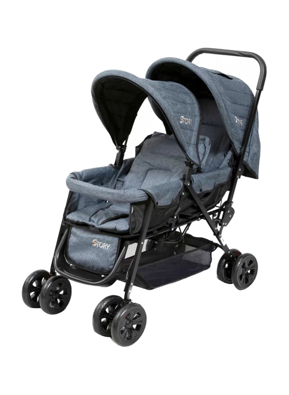 Teknum Double Baby Stroller, Grey