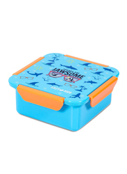 Eazy Kids Jawsome Shark Snack & Lunch Box for Kids, Blue