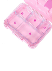Eazy Kids 5 & 4 Convertible Bento Gamer Girl Lunch Box with Sandwich Cutter Set for Kids, Pink