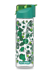 Eazy Kids Tritan Soccer 2 In 1 Flip lid And Sipper Water Bottle, 650ml, Green