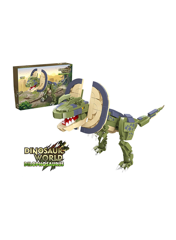 Little Story Double Crowned Dragon Dinosaurs World Block Toy, Building Sets, 309 Pieces, Ages 3+