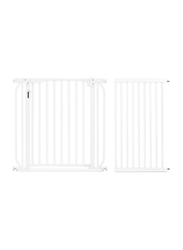 Baby Safe Metal Safety LED Gate with 45cm Extension, White