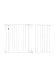 Baby Safe Metal Safety LED Gate with 45cm Extension, White