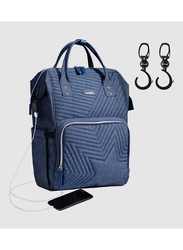 Sunveno Diaper Bag with Stroller Hooks, Nova Blue