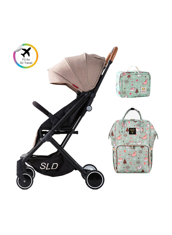 

Teknum Travel Lite Stroller with Diaper Bag & Clutch, Khaki