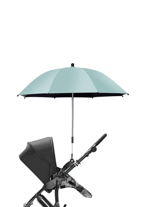 Teknum Universal Stroller Umbrella for Baby, with Holder Clip Clamp & 360 Degree Rotatable, Green