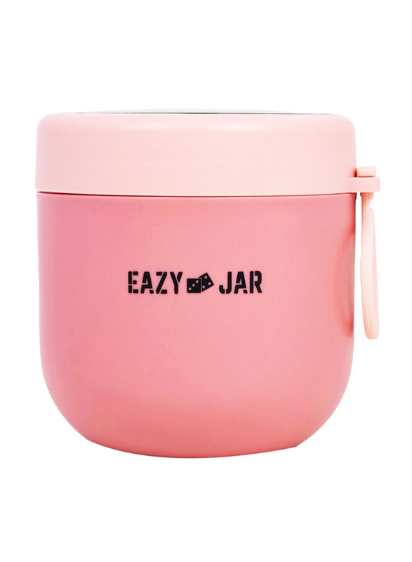 

Eazy Kids Steel Lunch Box with Folding Spoon, Pink