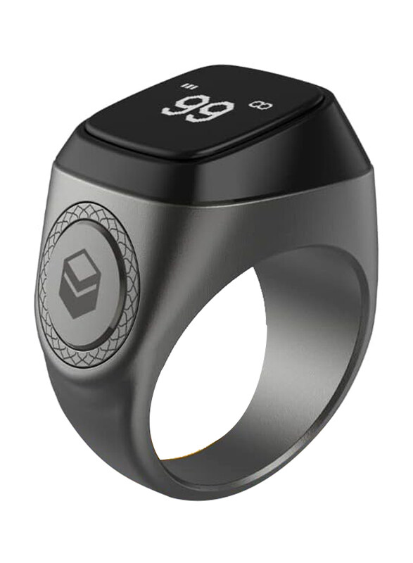 

iQibla Smart Tasbih Zikr Aluminium Ring, 18mm, Graphite
