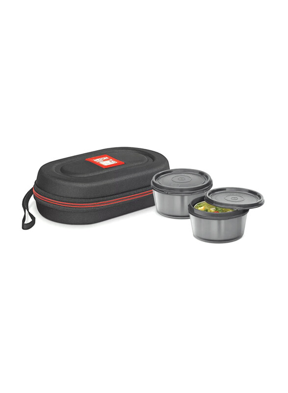

Milton Nutri Stainless Steel Insulated Tiffin Set, 2 Pieces, 640ml, Black