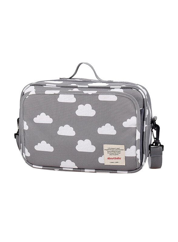 

Little Story Diaper Changing Clutch Kit for Baby, Grey Clouds