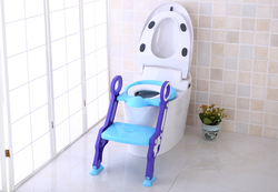 Eazy Kids Step Stool Foldable Potty Trainer Seat for Kids and Babies, Blue