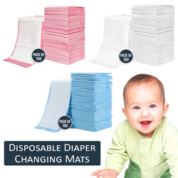 Little Story Diaper Caddy with 100pcs Changing Mats - Grey