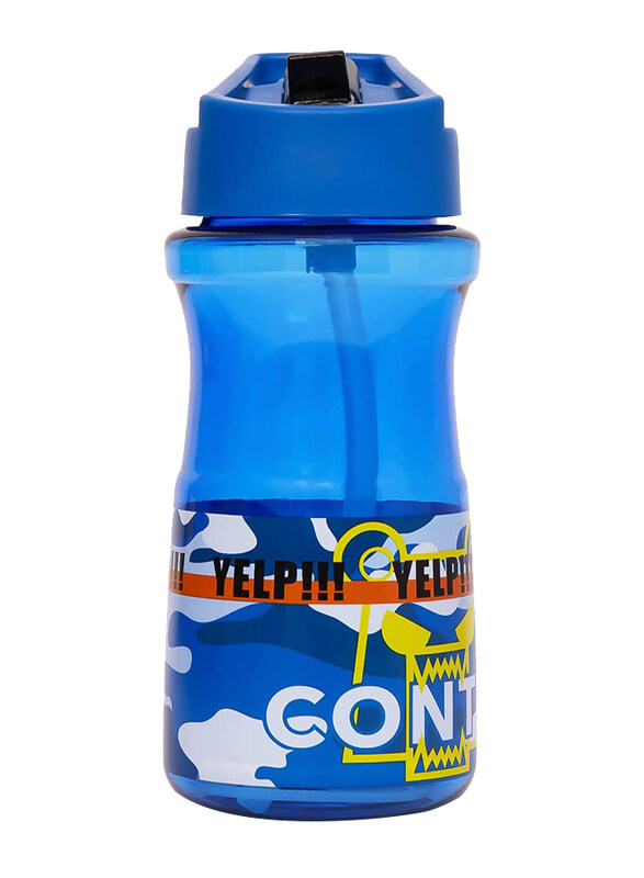 

Eazy Kids Water Bottle With Straw, 500ml, Blue