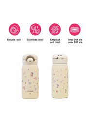 Eazy Kids Insulated School Water Bottle, 350ml, Ivory