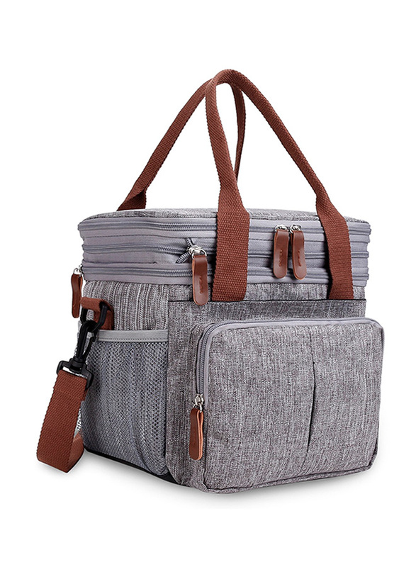 Little Story Insulated Lunch/Bottle Bag, Grey