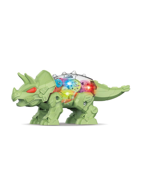 

Little Story Electric DIY Gear Dinosaur with Light and Sound, All Ages, Green