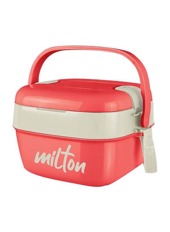 Milton Cubic Small Inner Stainless Steel Lunch Box for Kids, 800ml, Red