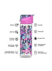 Eazy Kids Unicorn Lunch Box Set And Tritan 2 In 1 Flip lid And Sipper Water Bottle, 650ml, Pink