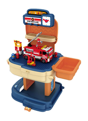Little Story Fire Station with Fire Truck and Block Toy Set, Building Sets, 223 Pieces, Ages 3+