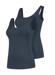 Nooboo Maternity Cooling Tank Top for Women, 2 Pieces, Small, Navy Blue
