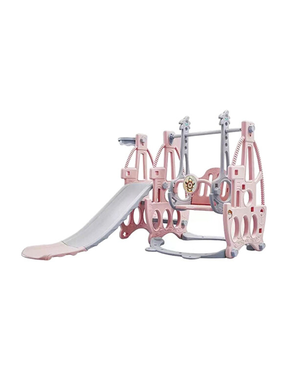 

Little Story 3-in-1 Pink Swing with Slide, Outdoor Playgrounds, Ages 5+