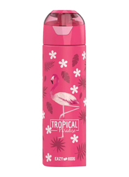 Eazy Kids Insulated Stainless Steel Water Bottle With Spray, 640ml, Tropical Pink