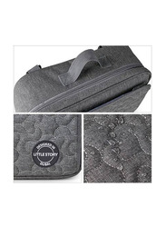 Little Story Diaper Changing Clutch Kit for Baby, Quilted Grey