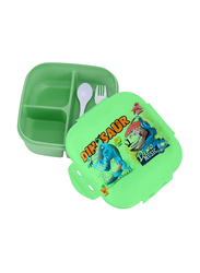 Nova Kids Square Bento Lunch Box, Dino Green