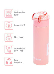 Eazy Kids Insulated Travel Water Bottle, 550ml, Pink