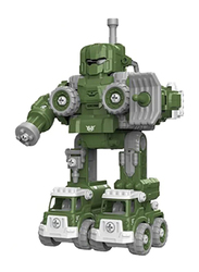 Little Story 5-in-1 Military Robot Transformation Vehicle Kids Toy with Remote Control, Ages 3+, Green/Grey