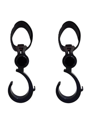 Little Story Rotating Compatible Stroller Hooks, Black