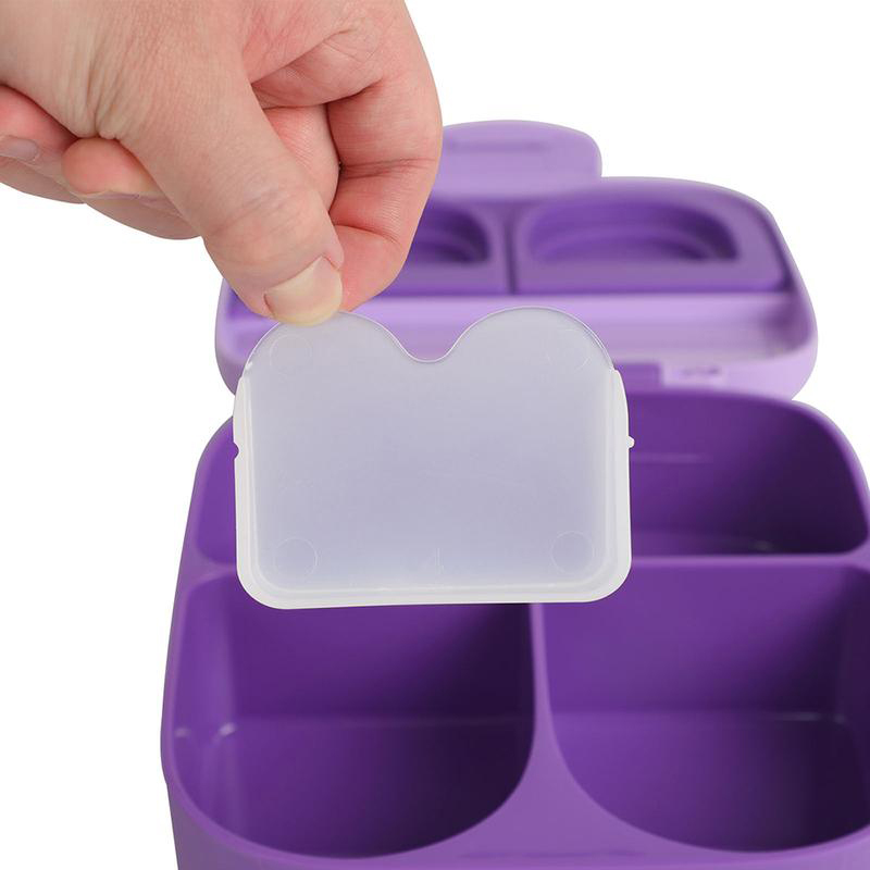 Eazy Kids Bento Box with Insulated Lunch Bag Combo for Kids, Purple