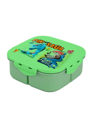 Nova Kids Square Bento Lunch Box, Dino Green