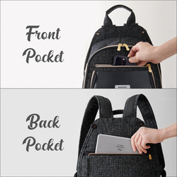 Sunveno Fashion Compact Diaper Backpack, Black